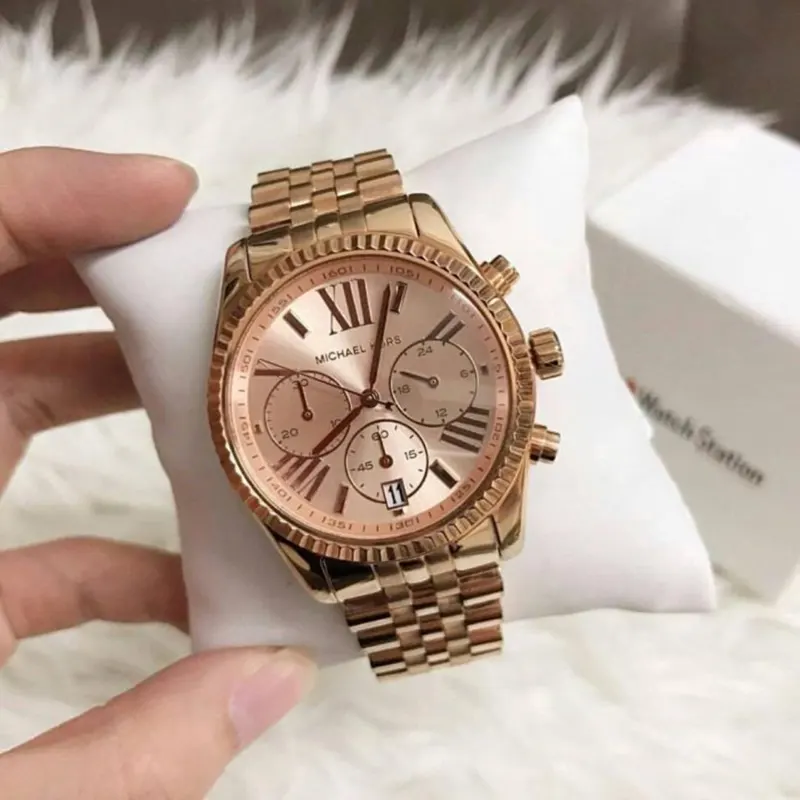 Michael Kors Lexington Rose Gold-Tone Ladies Watch- MK5569